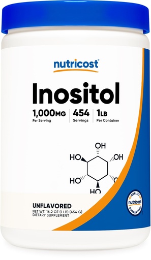 [BRSWYAYKO4PWM3DB] Nutricost Inositol Powder 1LB (454 Grams) - Gluten Free, Non-GMO