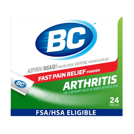 [BRSWIEYZAUDAGELA] BC Pain Relief Powder, Arthritis Pain, 24 ct (Pack of 1)
