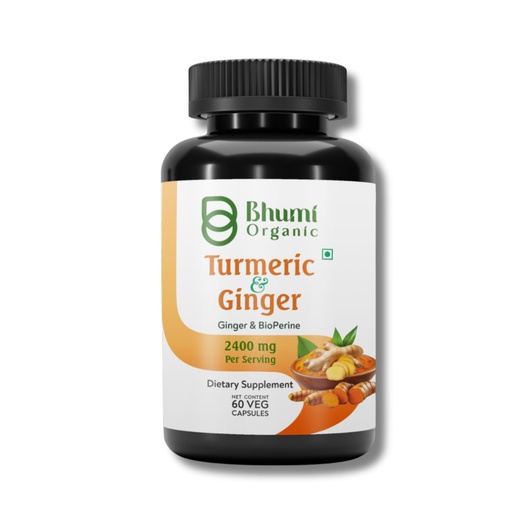 [BRSREZAYPINWCGYZ] Turmeric Curcumin + Ginger 2400 mg - Ultra High Curcuminoids 2100 mg - Organic Turmeric Extract + Organic Ginger - Extra Strength & Absorption - Vegan, Non-GMO - 90 Count[30-Day Supply]