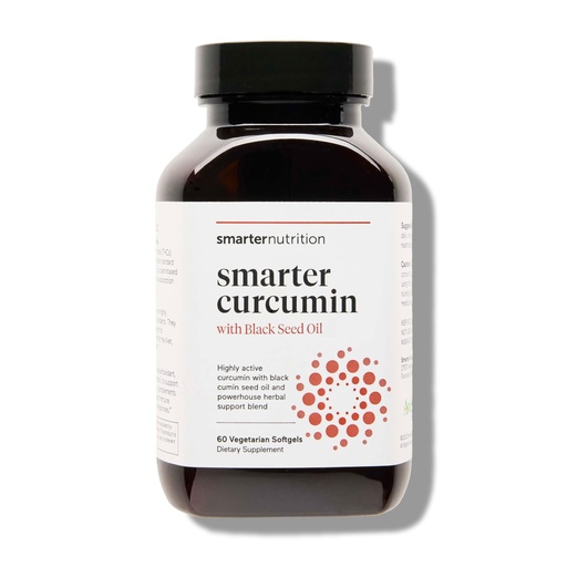 [BRSWGZQEBEDRAYDU] SMARTERNUTRITION Curcumin Softgels - Vegan High Absorption 400 mg Turmeric Supplement + Black Seed Oil & Ginger - 95% Tetrahydrocurcuminoids Non-GMO, USA Manufactured - 60 Ct[30 Servings]