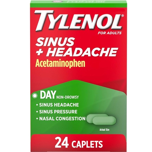 [BRSWIGQIPMNGI3L6] Tylenol Sinus Congestion and Pain Caplets Daytime, 24 Caps (Pack of 4)