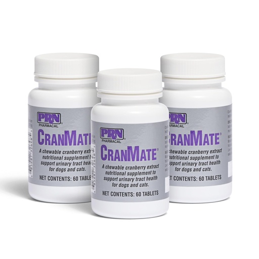 [BRSRMZ33OR5RACD7] PRN Pharmacal CranMate Cranberry Supplement - Chewable Cranberry Extract - Nutritional Supplements for Dogs & Cats - Urinary Tract Health - Vet Formulated for Pet Urinary Care - 60 Count (3 Pack)