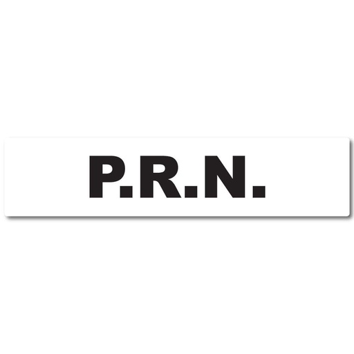 [BRSROHQLDIBQEHLL] P.R.N. Medication Labels - 500 Labels/Roll, 0.375" x 1.625", Permanent Adhesive - Pharmacy & Medical Stickers - Bright White with Bold Text - 1" Core - LabelValue