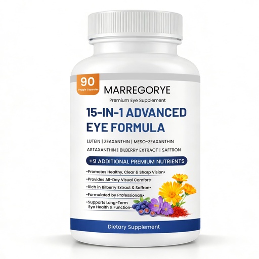 [BRSRGAIOOEDWO2DD] Neurobella Eye Care Formula, 15-in-1 Advanced Eye Care Formula, Eye Nutrition Support Capsules. Contains Lutein, zeaxanthin,Saffron, Blueberry Extract and Multiple Vitamins. 90 Capsules.