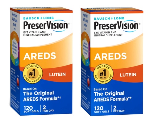 [BRSREZANAAIBAAI2] PreserVision AREDS Lutein Eye Vitamin & Mineral Supplement, Beta-Carotene Free, Soft Gels, 120 ct (Pack of 2)