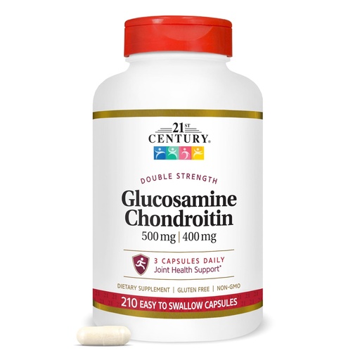 [BRSWIYT6CMCQI2TC] 21st Century Double Strength Glucosamine Chondroitin (210 Count), Dietary Supplement for Joint & Cartilage Health, Supports Active Lifestyle, Non-GMO, Gluten-Free Joint Supplements for Men & Women