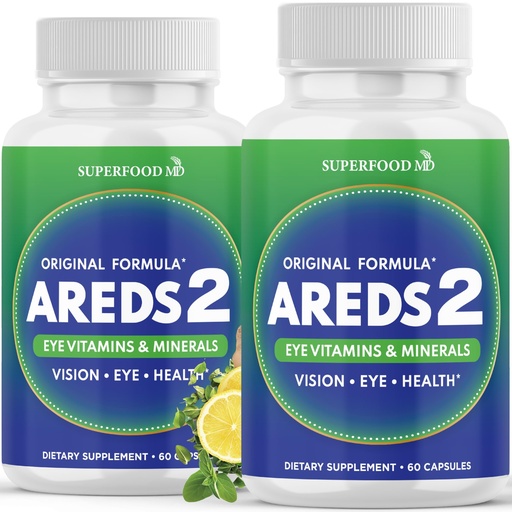 [BRSRABA2PN5WMH3F] AREDS 2 Eye Vitamin & Mineral Supplement, Contains Lutein, Vitamin C with Added Copper - 120 Count