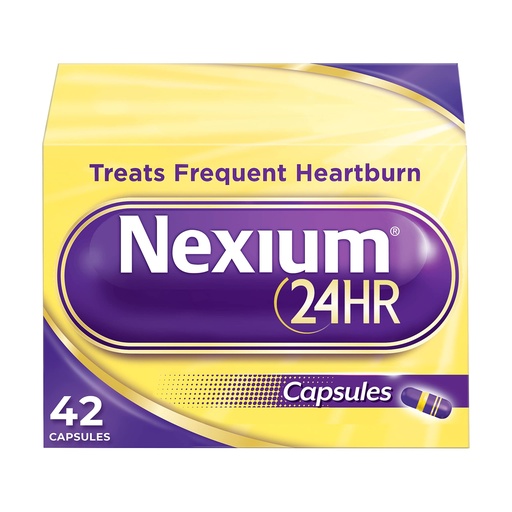 [BRSRACT6OUBRUFY4] Nexium 24HR Acid Reducer Heartburn Relief Capsules for All-Day and All-Night Protection from Frequent Heartburn, Heartburn Medicine with Esomeprazole Magnesium - 42 Count