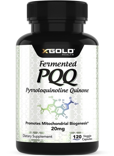 [BRSWYEA7OYFAOD3H] X Gold Health PQQ, Pyrroloquinoline Quinone, 20 mg, 120 Capsules, Promotes the Growth of New Mitochondria, Gluten-Free, Non-GMO, Vegetarian