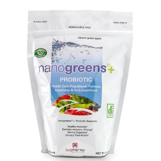 [BRSWGYIRCR4BEETO] NanoGreens + Probiotic Superfood Powder | Greens, Fruits & Vegetables | 5 Billion CFU Probiotics for Gut & Digestive Health | Spirulina, Chlorella | Green Apple Flavor | 30 Servings