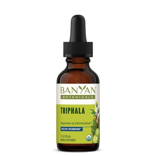 [BRSWKZIEAYCGEEA5] Banyan Botanicals Triphala Liquid Extract - Organic Digestion Supplement with Amla, Haritaki & Bibhitaki – Colon Support & Healthy Gut Microbiome* – 1 fl oz – Non-GMO Sustainably Sourced Vegan