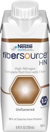 [BRSROZQECMFRQALG] FIBERSOURCE HN, High Nitrogen Complete Nutrition with Fiber, Tube Feeding Formula (1.2 kcal/mL), Unflavored, 8.45 Fl Oz, Pack of 24