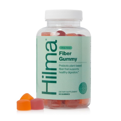 [BRSRMAYTBFYBSG3J] Hilma Prebiotic Fiber Gummies, Daily Fiber Supplement, Gummies for Adults, Supports Gut Health for Women and Promotes Regularity, Citrus Natural Flavor, FSA Eligible, 60 Count