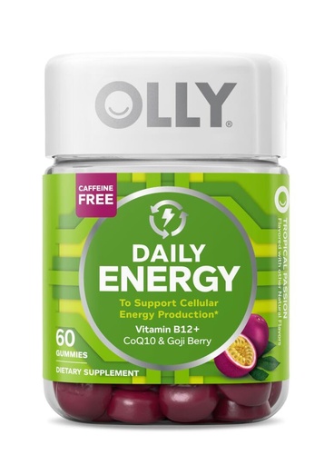 [BRSROCAYCB5RYHLF] OLLY Hair and Energy Vitamin Bundles - Ultra Strength Hair Softgels with Biotin, Keratin, Vitamin D, B12 and Daily Energy Gummy with B12, CoQ10, Goji Berry - 30 and 60 Count