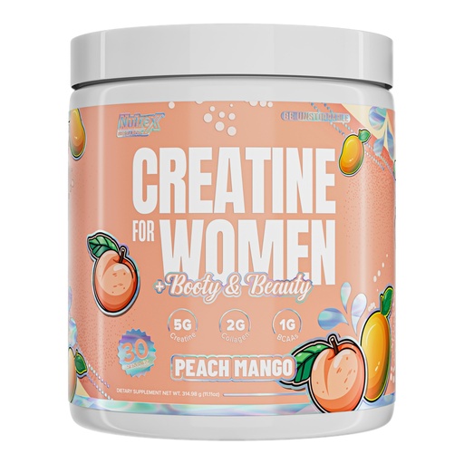 [BRSREGQHAF5R6EIU] Nutrex Research Creatine for Women Booty & Beauty – Peach Mango | 5g Creatine, 2g Collagen, BCAAs & Hyaluronic Acid for Glutes, Strength & Skin | Gluten Free, 30 Servings