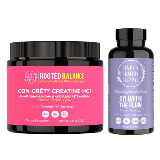 [BRSRGGA5PIDQAFYZ] Happy Healthy Hippie PeriPeace Supplements for Women & Creatine HCl Powder with KSM-66 Ashwagandha