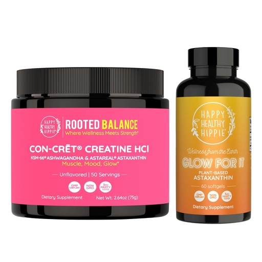 [BRSRGBIYDF6A42QZ] Happy Healthy Hippie Glow for It Astaxanthin Supplement & Creatine HCl Powder with KSM-66 Ashwagandha