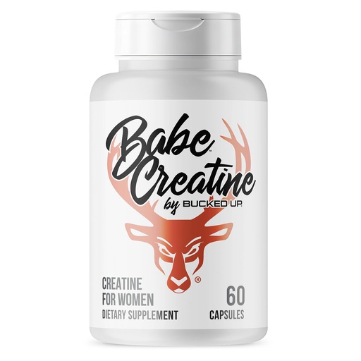 [BRSREZYRPJ6B4CDA] Bucked Up Babe Creatine Creatine HCL Capsules for Women, 750mg Serving - 60 Servings (60 Capsules)