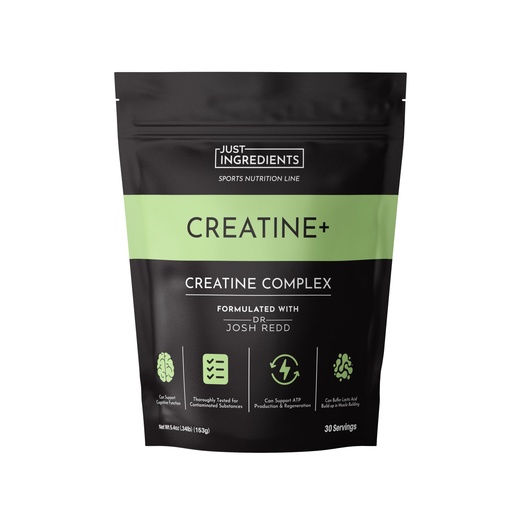[BRSREGATPJ5WKG35] JUST INGREDIENTS Creatine Monohydrate Powder with Rejen Fulvic Mineral Complex - Supports Muscle Recovery, Energy, Strength, Cognitive Function - 30 Servings