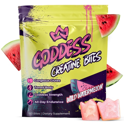 [BRSRACAKDJ7BOAY4] Primal Queen Goddess Creatine Gummies – Low-Sugar Chewable Creatine for Women | Booty and Muscle Builder, Faster Recovery, Strength | High-Potency Wild Watermelon Flavor – 150 Bites (5g per Serving)