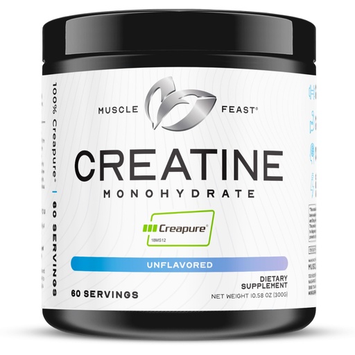 [BRSWI2Q2OMAGKCAZ] Muscle Feast Creapure Creatine Monohydrate Powder, Vegan Keto Friendly Gluten-Free, Mass Gainer, Muscle Recovery Supplement and Trusted Creatine for Muscle Growth, Creatine Powder, Unflavored, 300g