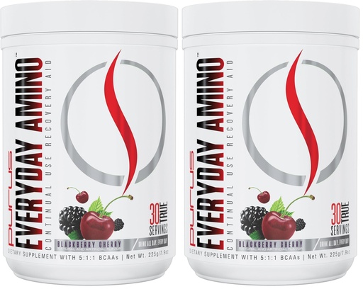 [BRSRGFI7BUCBGD3J] Purus Labs Everyday Amino BCAA Powder | Amino Acids for Muscle Hydration & Recovery | Sugar Free & Gluten Free | 30 Servings (BlackBerry Cherry) (Pack of 2)