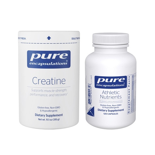 [BRSRGHTQAABRGHQ7] Pure Encapsulations Creatine (315 g) & Athletic Nutrients (120 Capsules) Bundle - Supports Muscle Strength, Performance & Recovery* - Gluten-Free, Non-GMO, Hypoallergenic