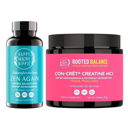 [BRSRGZLYBYJWYE36] Happy Healthy Hippie Creatine HCl Powder & Zen Again Cortisol Manager