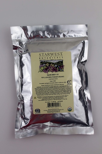 [BRSWICA2C4DQG2Y3] Starwest Botanicals Organic Psyllium Seed Powder, 1 Pound