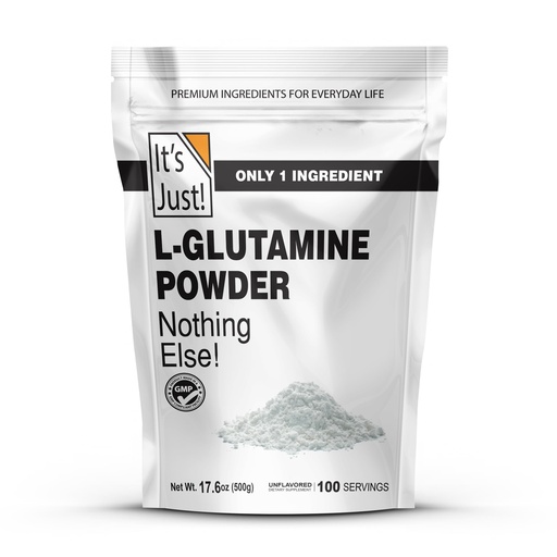 [BRSROGQ5DINQEG3B] It's Just! - L-Glutamine Powder, Unflavored, Amino Acid, Faster Muscle Recovery, Leaky Gut, Digestive Support (500 Grams / 100 Servings)