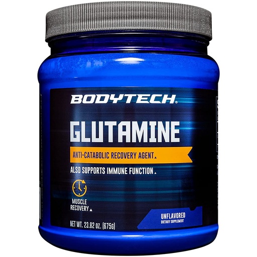 [BRSWIYAYCUOQY3DU] BodyTech Glutamine Powder - Unflavored Formula for Enhanced Muscle Recovery and Support for Immune Health - Ideal for Post-Workout Nutrition (23.82 oz / 150 Servings)