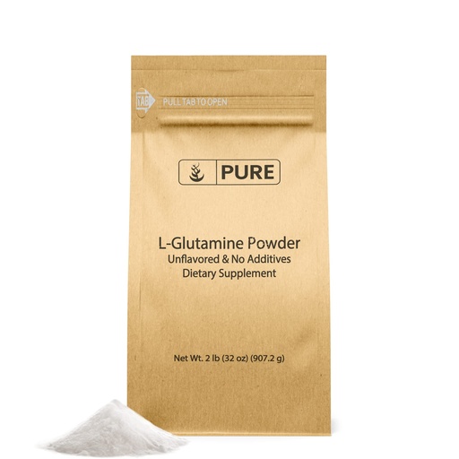 [BRSWYFLQBZ5B6AL2] PURE ORIGINAL INGREDIENTS L-Glutamine (2lb) Alpha-Amino Acid Supplement Powder, Lab-Verified