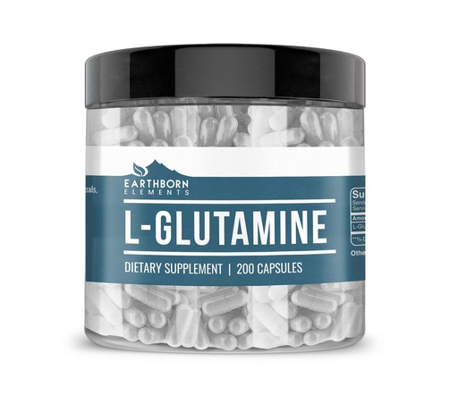 [BRSWYZ35OANGACTH] Earthborn Elements L-Glutamine 200 Capsules, Pure & Undiluted, No Additives