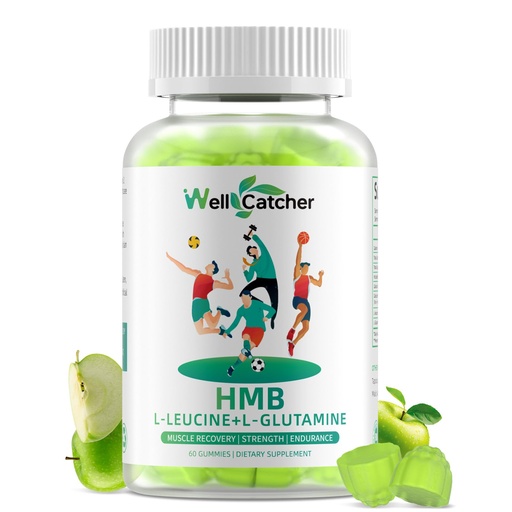 [BRSRACYDCUNGG33U] HMB and Leucine Amino Acid Gummies: HMB Supplements for Men Women with L-Glutamine for Muscle Growth Fast Workout Recovery, Sugar Free Vegan Non-GMO Green Apple Flavored 30 Day Supply