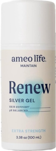 [BRSW2BQKB4CGKFIY] Ameo Life Extra Strength Colloidal Silver Gel 35 ppm - pH Balanced, Structured Silver Gel for Healthy Skin, Minor Cuts, Scrapes & Burns - Natural Skin Care for Rejuvenation (100ml)