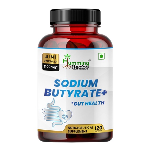 [BRSRABIPBZ4BGADA] Humming Herbs Sodium Butyrate+ Capsules 4-in-1 Digestive Support with L-Glutamine + Prebiotic Inulin + Probiotic Blend (10 Billion CFU) 120 Vegetarian Capsules