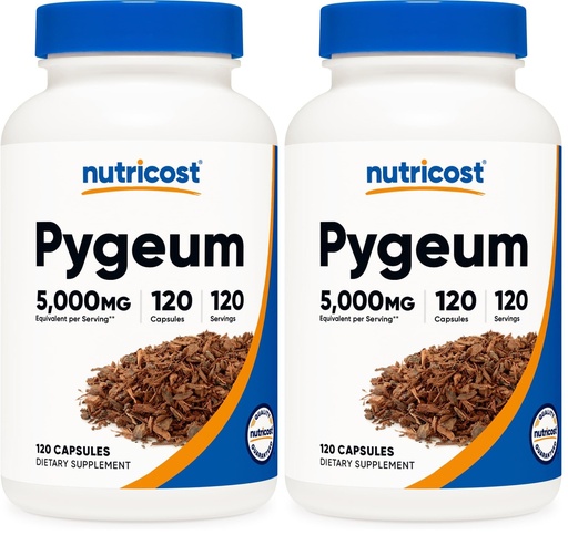 [BRSRGFI7OF7QK23X] Nutricost Pygeum Extract 120 Capsules for 120 Servings - Veggie Capsules, Non-GMO, Gluten Free, Vegetarian Friendly (Pack of 2)