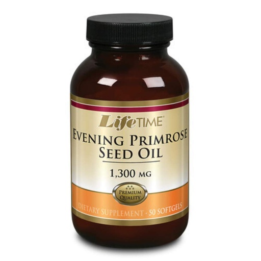 [BRSWIYQTPJ5BGCTI] LIFETIME Evening Primrose Oil, Softgel (Btl-Glass) 1300mg | 50ct