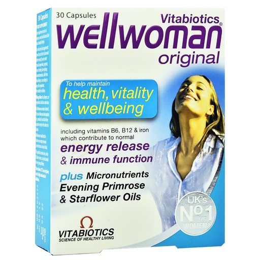 [BRSREAT6CQFBYELG] UK's Well Woman Original Tablets | Vitamin & Mineral Formula with Evening Primrose & Starflower Oils 30 Capsules - (Pack of 1)