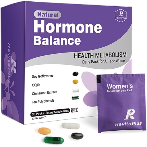 [BRSRGEIBDMJW2ETV] Natural Hormone Balance for Women, Menopause Supplements for Women with Evening Primrose Oil,CoQ10,Soy Isoflavones, Daily Pack Supports Peri+Menopause+Post, PMS,Metabolism,Mood,Energy 30Packs