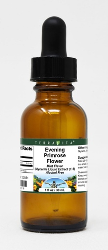 [BRSWG235O5YGA3DX] Evening Primrose Flower Glycerite Liquid Extract (1:5) - Mint Flavored (1 oz, ZIN: 522451)