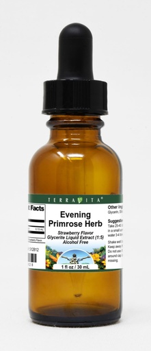 [BRSWI2QRPMDR2CT2] Evening Primrose Herb Glycerite Liquid Extract (1:5) - Strawberry Flavored (1 oz, ZIN: 512812)