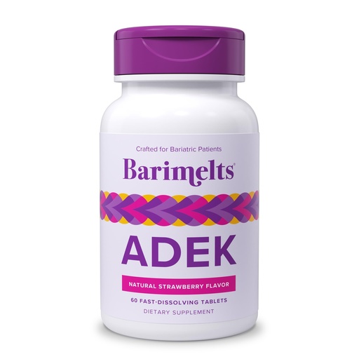 [BRSWKHQ5AIPGC3Y3] Barimelts ADEK - 60 Fast-Dissolving Tablets (2-Month Supply) - Sugar-Free Bariatric Vitamins for Women Including Vitamin A, Vitamin D, Vitamin E & Vitamin K, Natural Strawberry Flavor​
