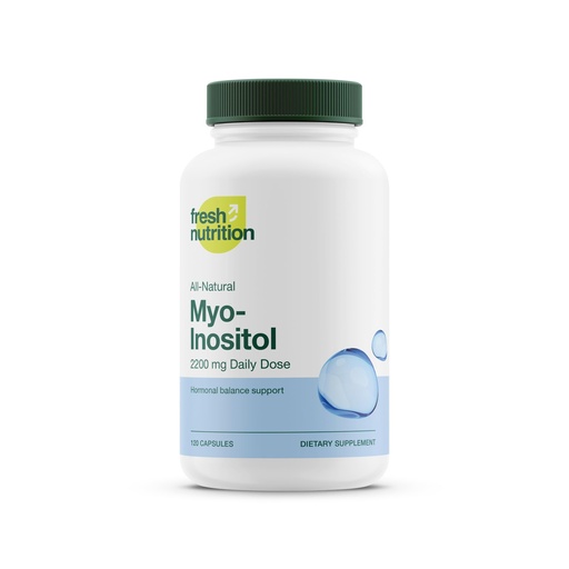 [BRSRAHQCCQJRO3IY] Myo-Inositol - 2200mg Strongest NMR Verified - 120 High Potency Powder Capsules - Best Value Myo Inositol - Made in The USA