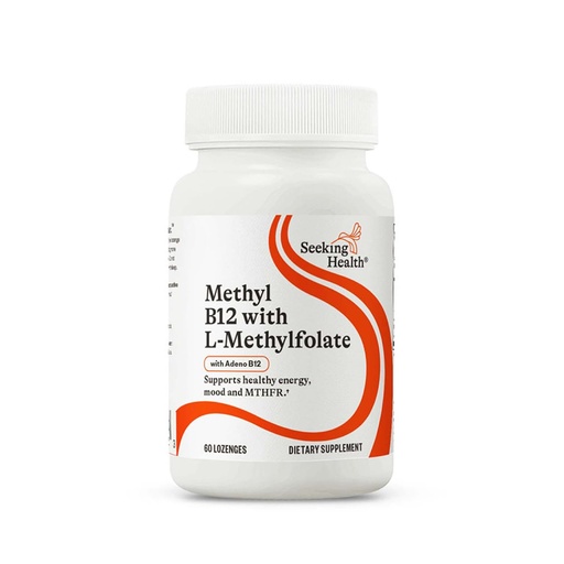 [BRSWI2T3OEBRUDLO] Seeking Health Methyl B12 with L-Methylfolate - MTHFR Support Supplement - Methylation Support Supplement - Lozenges to Support Brain Health & Energy - 60 Lozenges