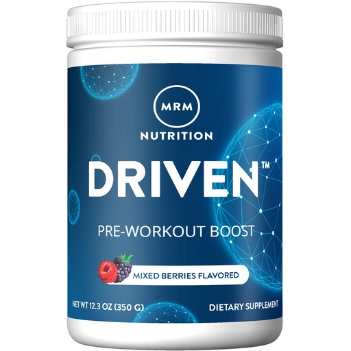 [BRSWIZ33BQDQ2HDE] MRM Nutrition Driven Pre Workout Powder - Clean Preworkout for Women & Men, Supports Energy, Focus & Strength with Beta-Alanine & Caffeine, Vegan, Gluten-Free - 29 Servings, Mixed Berry Flavor