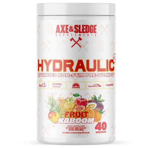 [BRSRA2Q3PMPQIA3K] Axe & Sledge Hydraulic Stim-Free Pre-Workout Powder for Men & Women | Performance, Stamina, Focus, Pumps | L-Citrulline, Beta Alanine, Creatine, Caffeine-Free, Fruit Kaboom