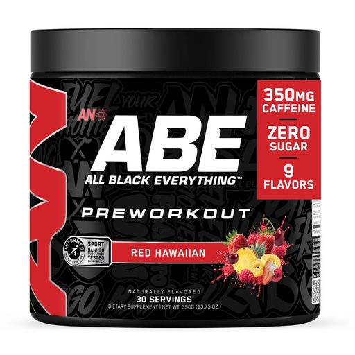 [BRSRMAIRBYDRMH3X] All Black Everything Pre-Workout Powder | Preworkout Energy Drink Mix | 350mg Caffeine | Beta Alanine & Citrulline | Energy Supplement for Men & Women | Red Hawaiian | 30 Servings