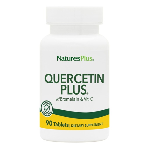 [BRSWIYTYO4HW23DK] NaturesPlus Quercetin Plus with Vitamin C & Bromelain - 90 Vegetarian Tablets - Allergy Relief Supplement - Immune, Antioxidant & Anti-Inflammatory Support - Gluten Free - 45 Servings
