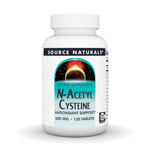 [BRSWIY37BMHWKETG] Source Naturals N-Acetyl Cysteine Antioxidant Support 600 mg Dietary Supplement that Supports Respiratory Health* - 120 Tablets
